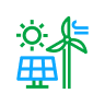 hybrid renovable power generation icon