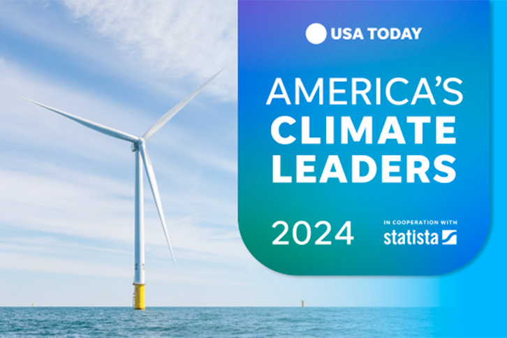 We have been included in USA Today's America's Climate Leaders 2024 list.