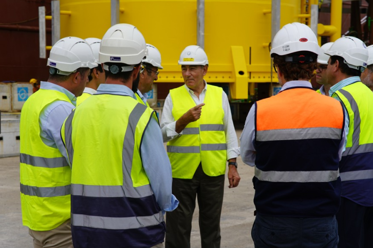 Ignacio Galán en las instalaciones de Windar