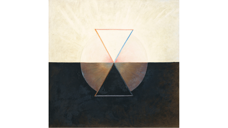 El cisne, Serie SUW/UW, Grupo IX/SUW (Svanen, Serie SUW/UW, Grupp IX/SUW), n.º 13, 1915. Cortesía The Hilma af Klint Foundation, Estocolmo, HaK 161. ©The Hilma af Klint Foundation, Bilbao 2024.