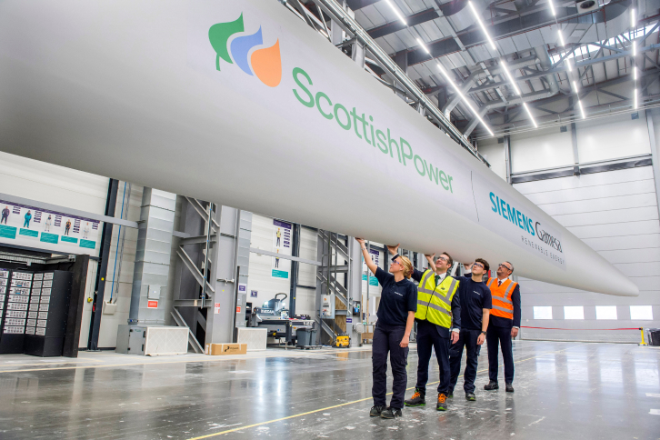 The blades will be manufactured at Siemens Gamesa’s offshore wind blade factory which now employs around 1,300 people.