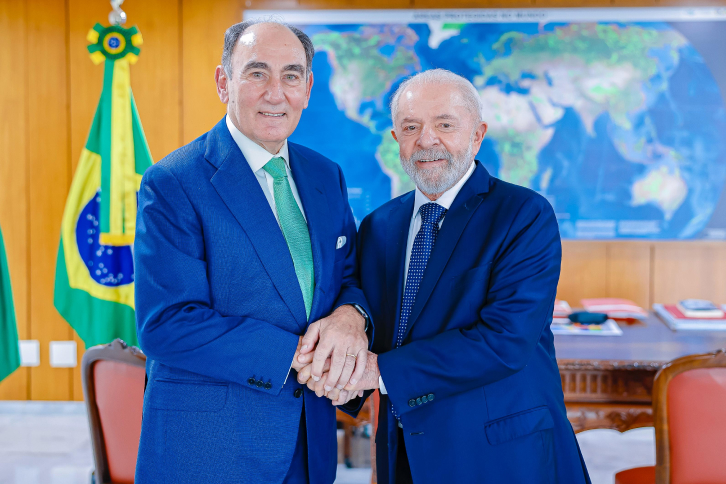 Ignacio Galán, presidente de Iberdrola, y Luiz Inácio Lula da Silva, presidente de Brasil.