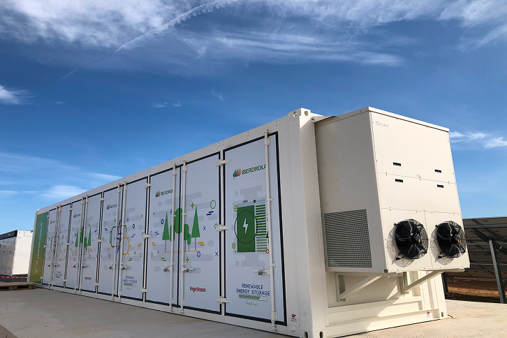 Energy storage battery in Campo Arañuelo, Spain.