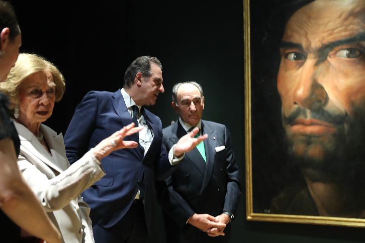 Ignacio Galán, Chairman of Iberdrola, alongside Queen Sofía at the opening of the Francisco de Zurbarán exhibition at the National Gallery in London.